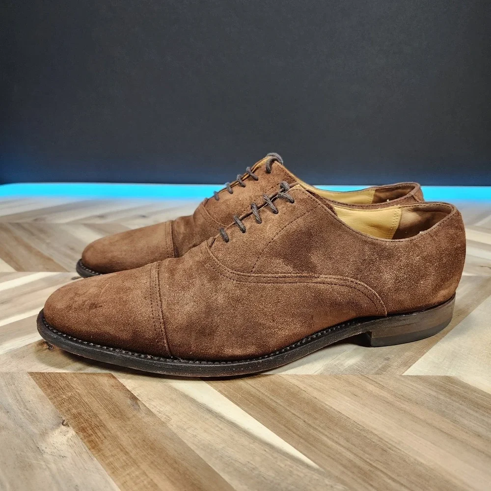 Charles Tyrwhitt Brown Suede Brogue Cap Toe Oxford Shoes Men's UK 8.5 / US 9.5